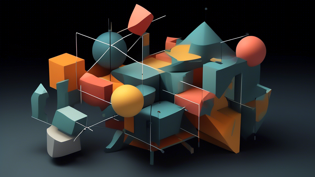 An abstract geometric representation of a coordinate system in three-dimensional space (Oxyz), with axes labeled x, y, and z. The image should convey the c